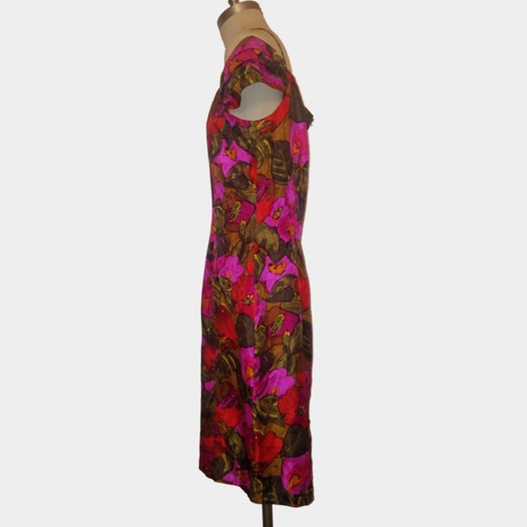 80’s Silk Floral Dress by Gillian